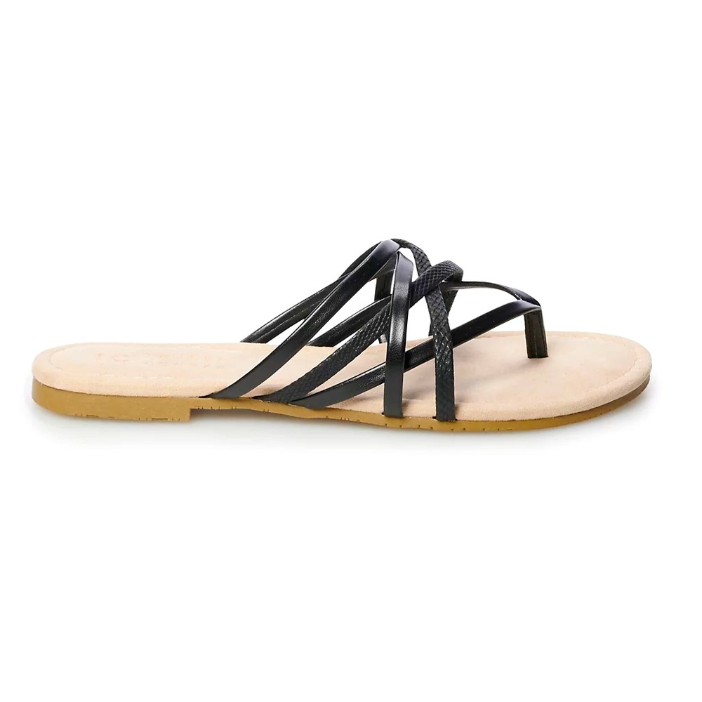 New LC Lauren Conrad Sodalite Strappy Slide Sandal